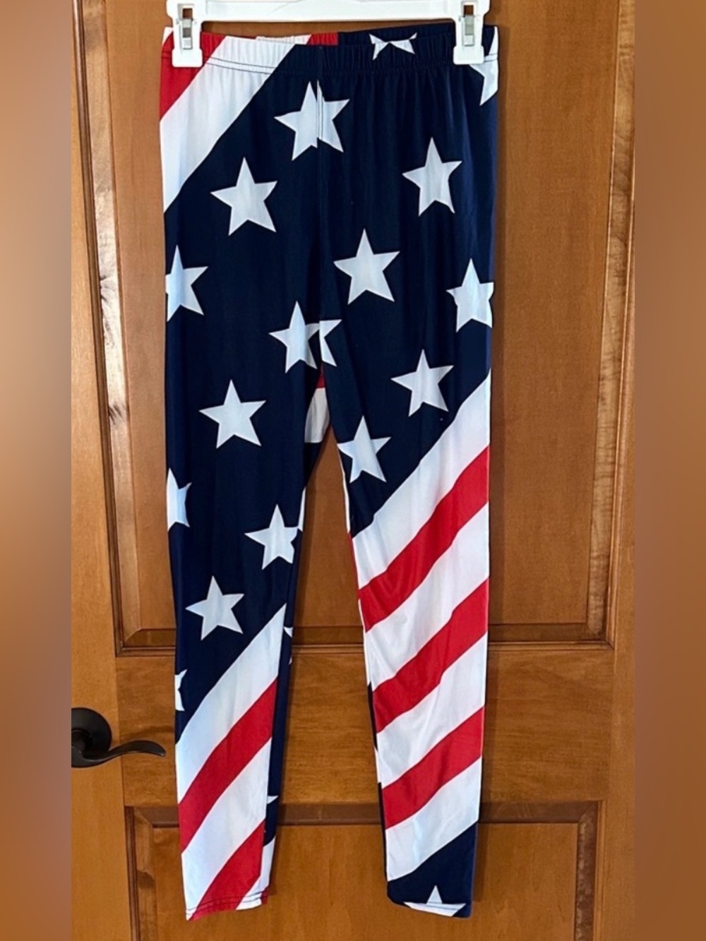 Boutique Patriotic American Flag Stars and Stripes Leggings Size M/L 🦅